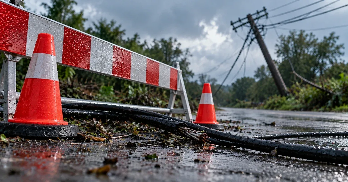 Nach Sturm und Blackout: Beschädigte Stromleitungen sicher meiden