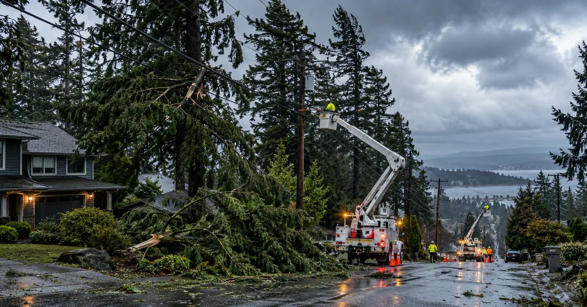 Sturm in Washington: Mehr als 60.000 Anschlüsse zeitweise ohne Strom