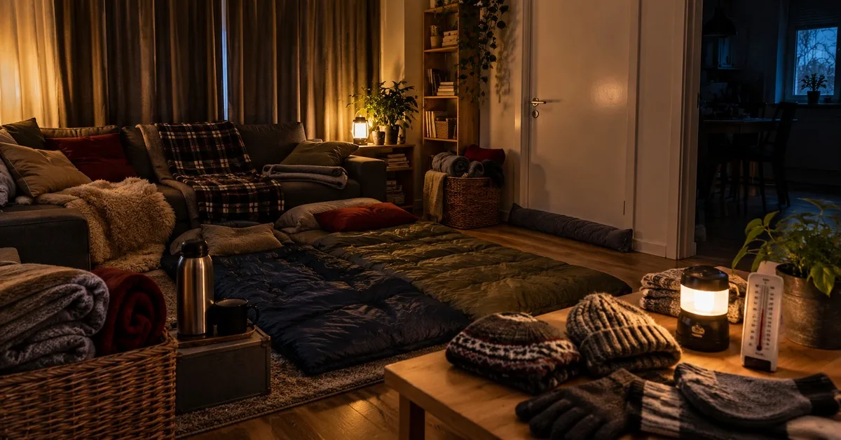 Blackout im Winter: So richtest du einen sicheren warmen Raum ein