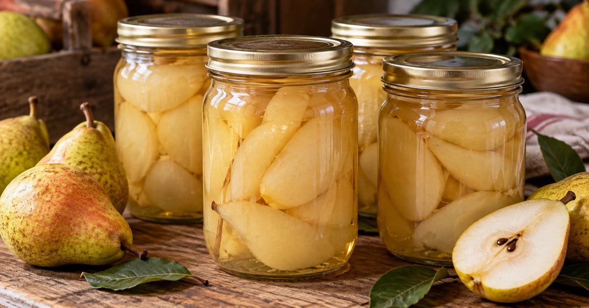 Birnenkompott im eigenen Saft