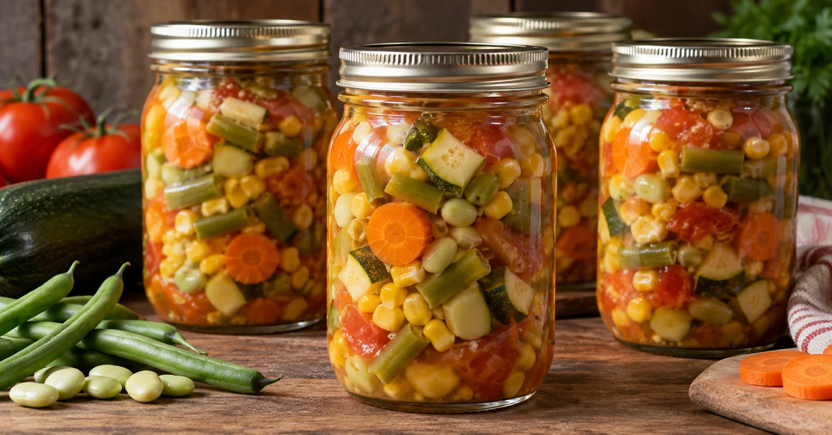 Buntes Mischgemüse mit Zucchini