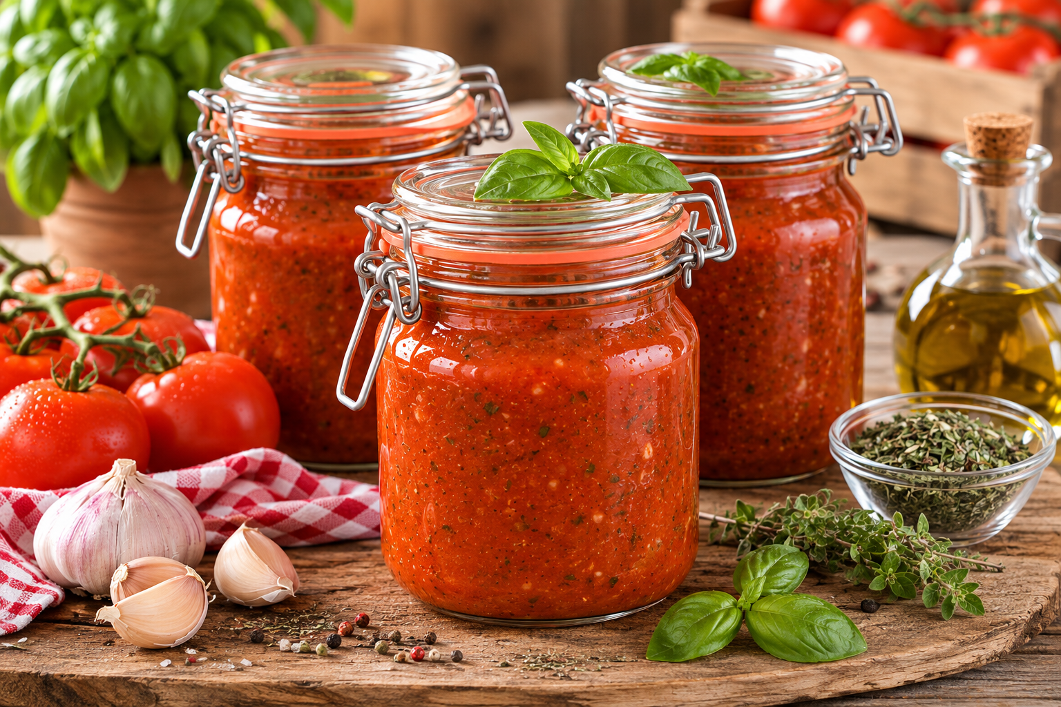 Spaghettisauce ohne Fleisch – sicher druckeingekocht
